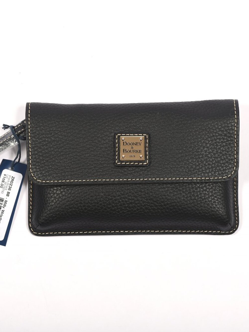Dooney & Bourke Milly Wristlet Black Pebble Leather NWT ZR0236 BB